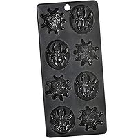 Black Plastic Spider Ice Tray - 4.5 Oz. (1 Count) - Creepy Crawly Fun, Flexible & Easy Release Ice Mold for Parties and Events