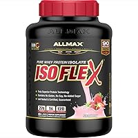 ALLMAX Nutrition - ISOFLEX Whey Protein Powder, Whey Protein Isolate, 27g Protein, Strawberry, 5 Pound