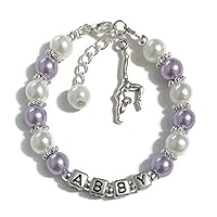 Personalized GYMNAST Girl's Charm Bracelet