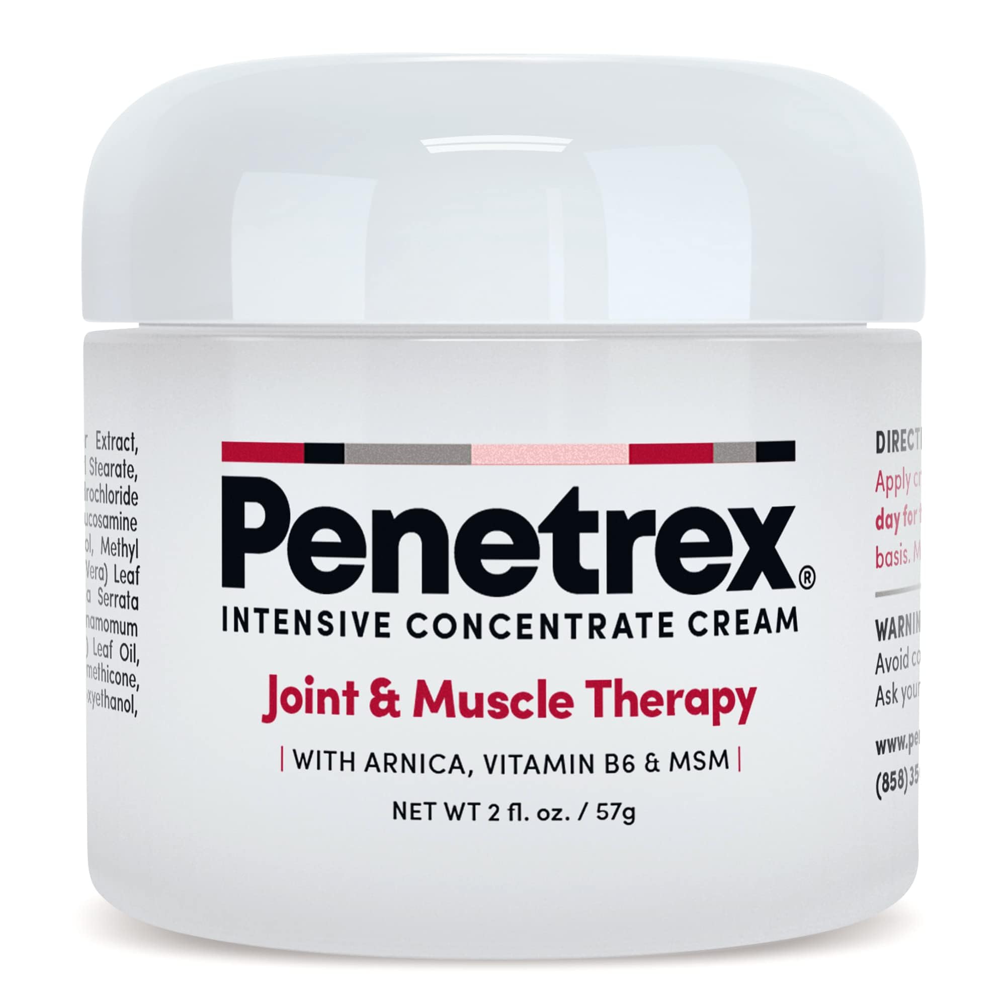 Penetrex Joint & Muscle Therapy – 2oz Cream – Intensive Concentrate Rub for Joint and Muscle Recovery, Premium Formula with Arnica, Vitamin B6 and MSM Provides Relief for Back, Neck, Hands, Feet