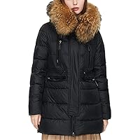 Winter Women's Parka Oversized Thick Cotton Warm Jacket Coat Hooded Leather Wool Loose White Coat