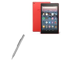 BoxWave Stylus Pen Compatible with Amazon Fire HD 8 (8th Gen 2018) - FineTouch Capacitive Stylus, Super Precise Stylus Pen for Amazon Fire HD 8 (8th Gen 2018) - Metallic Silver