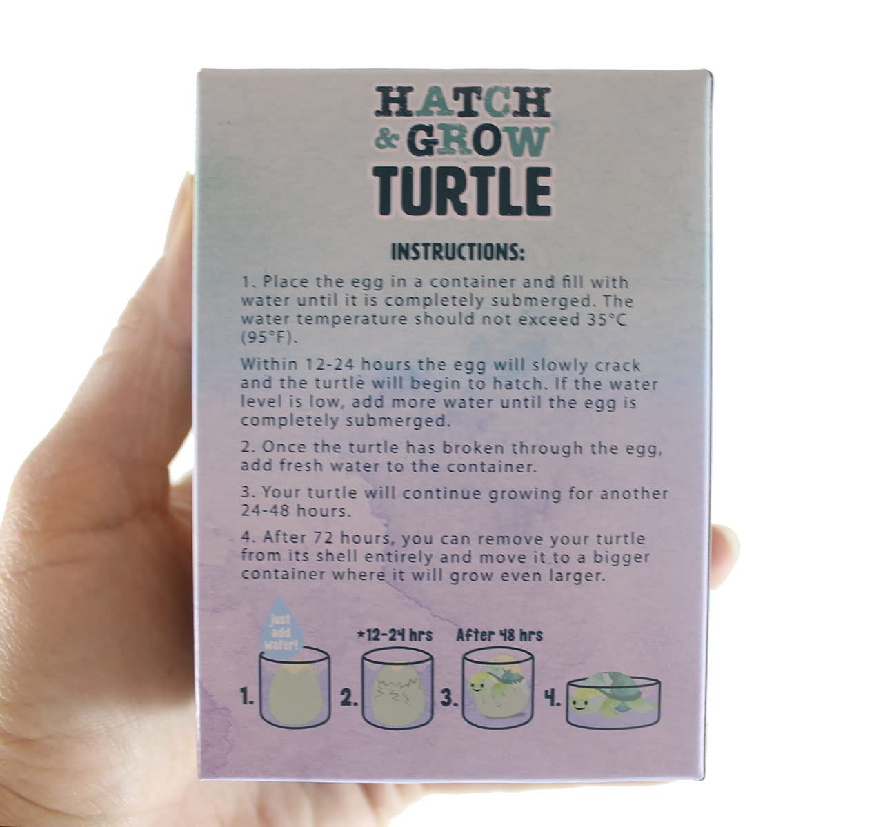 1 Hatch a Turtle Ocean Animal Grow in Water - Add Water and it Grows up to 4