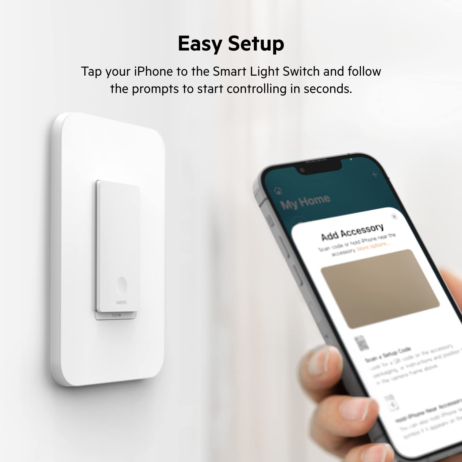 Wemo Smart Light Switch with Thread - Smart Switch for Apple HomeKit - 3 Way Switch Compatible - Smart Home Products, Smart Home Devices - HomeKit Light Switch - Apple Home - Requires Neutral Wire