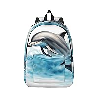 Ocean Dolphin Looking at You Stylish And Versatile Casual Backpack,For Meet Your Various Needs.Travel,Computer Backpack For Men