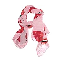My Daily Women's Lightweight Lips With Strawberry Scarf
