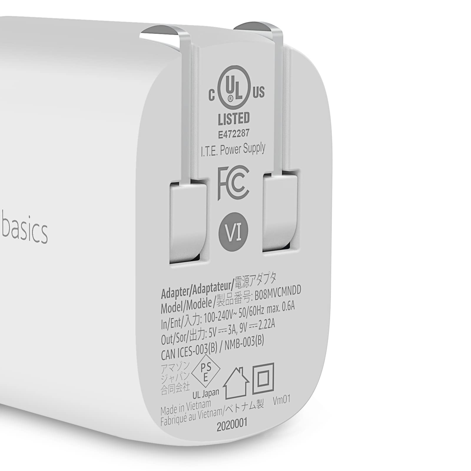Amazon Basics 20W One-Port USB-C Wall Charger with Power Delivery PD for Tablets & Phones (iPhone 14/13/12/11/X, iPad, Samsung), White (non-PPS), 1.81 x 1.73 x 1.09 inches