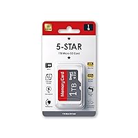 5-Star 1 TB Micro SD High Speed Memory Card for Car Navigation,Smartphone,Portable Gaming Devices,Camera and Drone
