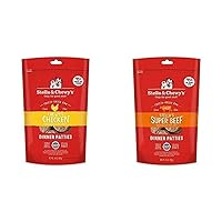 Stella & Chewy's Freeze-Dried Raw Dinner Patties Dog Food (Bundle of 2, 14 oz. Bags) - Chicken & Beef