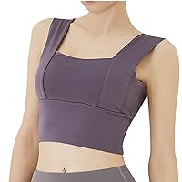 Racerback Sports Bras for Women High Impact Padded Cropped Bras for Yoga Workout Bra Tank Tops Fitness Activewear