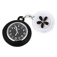 Hemobllo Nurse Lapel Watch Doctor Clip on Retractable Cute Pocket Watch Silicone Cover Badge Fob Watch