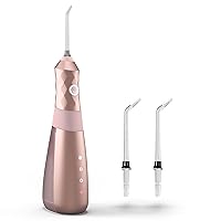 BURST Water Flosser with BURST Ortho Water Flosser Replacement Tips 2pk, Rose Gold [Packaging May Vary]