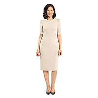 Donna Morgan Women's Sleek and Sophisticated Workwear Crepe Dress Office Career Desk to Dinner Occasion Guest of
