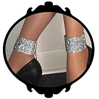 EVILD Sparkly Rhinestone Anklet Silver Crystal Ankle Bracelet Glitter Party Club Anklets for Women and Girls