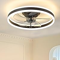 Sleek Modern Ceiling Fan with Integrated LED Light Kit – 19.7