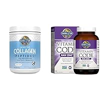 Garden of Life Grass Fed Collagen Peptides 28 Servings, Zinc 30mg - Hydrolyzed Collagen Powder for Skin Hair Nails Joints with Vitamin C for Immune Support