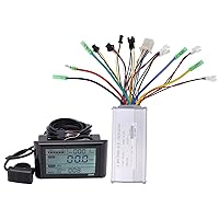 Motor Brushless Controller, 36V 48V 500/750W Waterproof LCD Display Panel Brushless Motor Controller Kit, Electric Bicycle Scooter Brushless Motor Speed Controller Conversion Kit