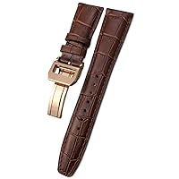 20mm 21mm 22mm Cowhide Watch Band Replacement for IWC Portugieser Porotfino Family 'S Watches Strap Folding Buckle (Color : 22mm, Size : 22mm)