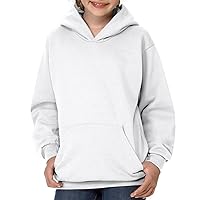Hanes Youth ComfortBlend EcoSmart Pullover Hoodie_White_XL