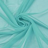 Texco Inc Lightweight Solid Color Chiffon Matte Jersey No Stretch Sewing, Crafts, Wedding, Apparel Fabric, DIY Projects, Green Topaz 1 Yard