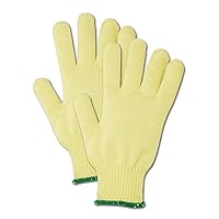 MAGID 1368KV-7 Cut Master 1368KV Medium Weight Kevlar High-Density Knit Gloves - Cut Level 3, 10, Yellow , 7 (Pack of 12)