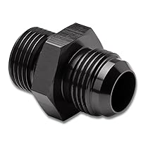 Auto Dynasty 10AN Anodized T-6061 Aluminum Black Straight Oil Line Fitting Adapter (7/8-14 UNF)