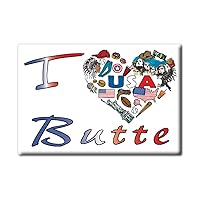 BUTTE FRIDGE MAGNET MONTANA (MT) MAGNETS USA SOUVENIR I LOVE GIFT (Var. SYMBOL)