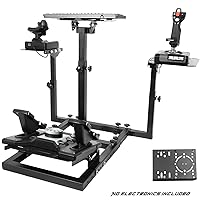 Anman Re-enhanced Stability Steering Sim Simulatior Cockpit/Racing&Flight Wheel Stand fit for Logitech G923 G29 G920,Thrustmaster T80 T150 T300RS,Fanatec, Not Included Wheel Pedals Shifter