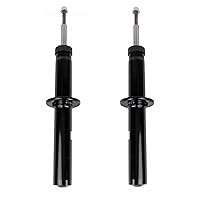 TRQ Front Bare Shock Strut Assembly LH Left Driver RH Right Passenger Side Pair 2pc for 2007-2013 BMW X5 / 2008-2014 X6