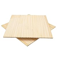 2 Pack Thick Plywood Sheets, 16 x 16 x 9/32 Inch-7 mm Square Basswood Sheets for DIY Crafts, Large Blank Craft Wood Board for CNC, Cutting & Carving, Painting, Wood Burning