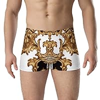 Boxer Briefs Underwear Men’s White Baroque Animal Gold Baroque