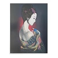 Room Posters Japanese Ancient Geisha Poster Hot Girl Posters Apartment Decor Canvas Wall Art Prints for Wall Decor Room Decor Bedroom Decor Gifts 12x16inch(30x40cm) Unframe-Style