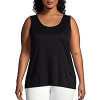 JUST MY SIZE Womens Cooldri Performance Scoopneck Tank-top-and-cami-shirts, Black, 5X US