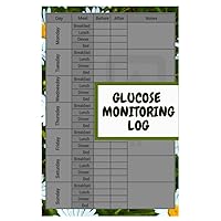 Glucose Monitoring Log: Blood Sugar Log Small, Pocket Size Diabetes Log Book, 4 x 6 Inch Size Log with 122 Pages that Provides more than 2 Years of Daily Documentation