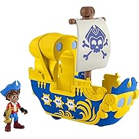 Fisher-Price Santiago of The Seas Preschool Toys Santiago Figure & El Bravo Pirate Ship Set for Pretend Play Ages 3+ Years