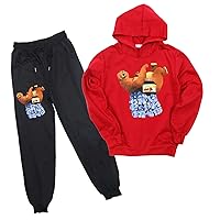 Kid Boy Hoodie and Jogger Pants-2 Pcs Graphic Outfit Tracksuit