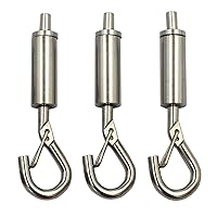 BQLZR M4 Stainless Steel 304 Hook & Eye Turnbuckle Wire Rope Tension for  DIY String Light Picture Hanging, Garden Wire, Fence Gate Wire, Tent Rope