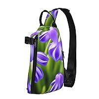 Hyacinth Flower Crossbody Backpack, Multifunctional Shoulder Bag With Straps, Hiking And Fitness Bag, Size 12.6 X 7 X 6.7 Inches