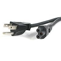 StarTech.com 6ft (1.8m) Laptop Power Cord NEMA 5-15P to C5 (Mickey Mouse) 10A 125V 18AWG Laptop Replacement Charger Cord Brick Cord - UL Listed (PXT101NB3S)
