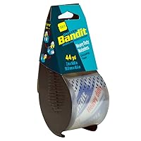 2 Inches x 1600 Inches, Bandit Shipping Tape, Noiseless with One Arm Dispenser