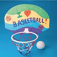 S&S Worldwide Color-Me Basketball Hoop Craft Kit Pk12