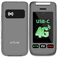 artfone 4G Senior Mobile Phone,4G Mobile Phone,4G Senior Flip Phone Dual LCD,SIM Free Unlocked.