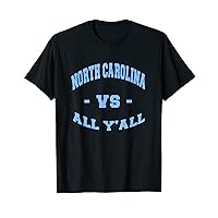 North Carolina VS All YALL United States Font T-Shirt