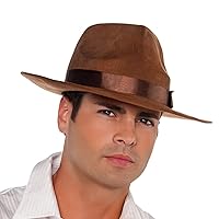 Faux Brown Archaeologist Hat - Pack of 1 - Ideal for Costume Parties & Expeditions