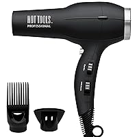 Hot Tools Pro Artist 1875W Turbo Ionic Dryer | Smooth, Frizz Free Blowouts (Black)