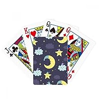 Cartoon Moon Night Personification Pattern Poker Playing Magic Card Fun Board Game
