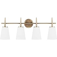 Generation Lighting 4440404EN3-848 Driscoll Four - Light Wall/Bath Vanity Style Fixture, Satin Brass