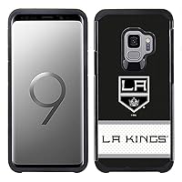 Samsung Galaxy S9 - NHL Licensed Los Angeles Kings Black Jersey Textured Back Cover on Black TPU Skin