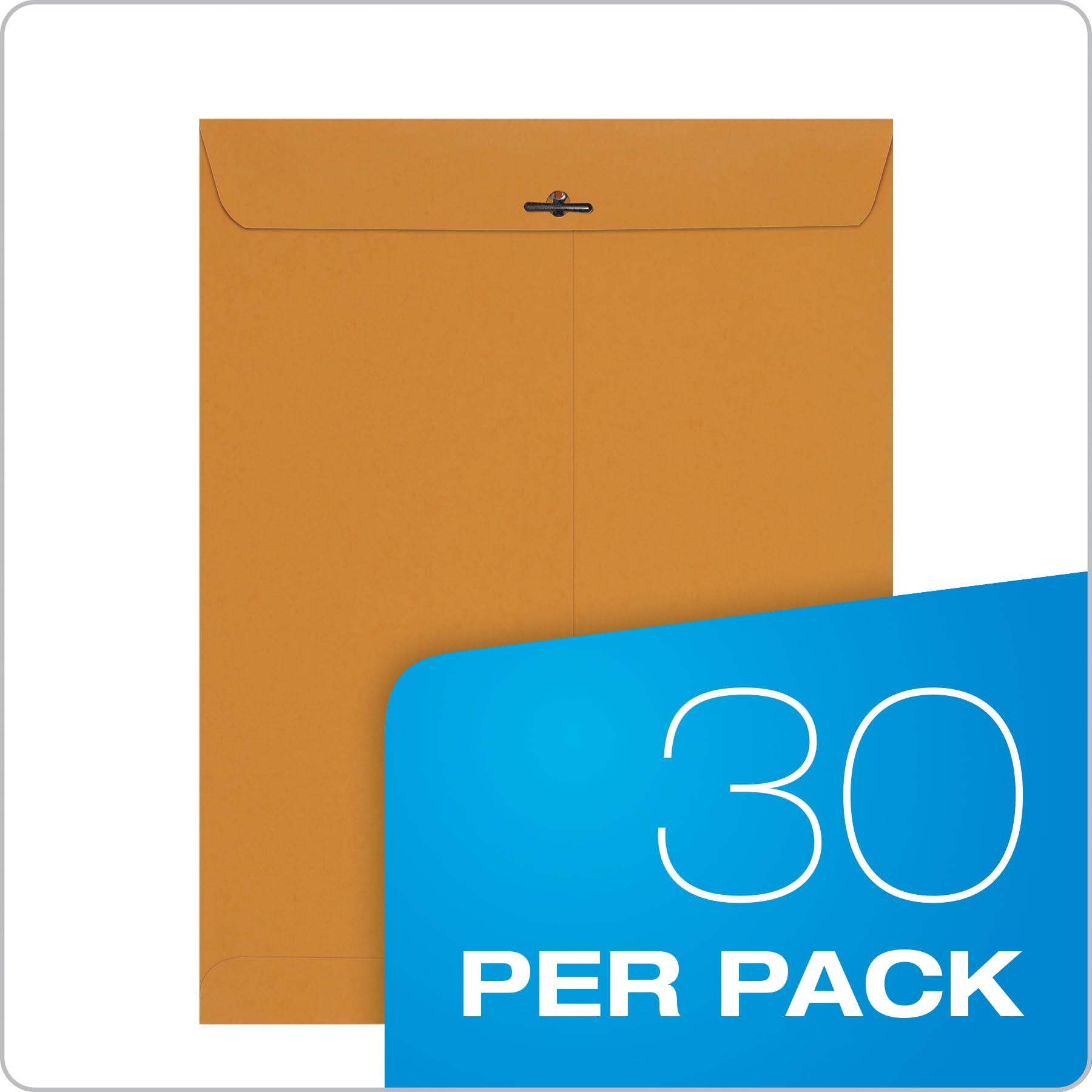 Columbian 10 x 13 Clasp Envelopes, Self Seal, 28 lb Brown Kraft, for Mailing Flat Letter Size Documents or Photos, Bulk Pack, 30 Per Pack (COLO405)