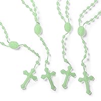 17'' luminous in the dark rosary, imported from Italy - 12 rosary set (Luminous)